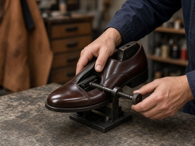 Stretching at Dermathana Shoe Repair